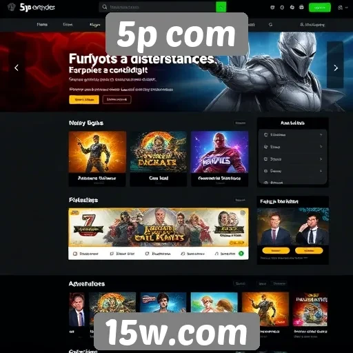 Análise da interface do site 5p com para jogadores